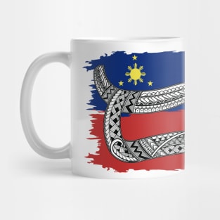 Philippine Flag Tribal line Art / Baybayin word DA / RA Mug